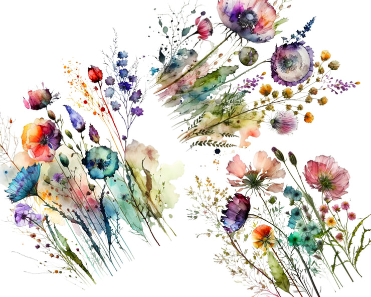 Meadow Flowers Floral Clipart