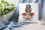 Messy Hair Bun Png | American Brunette | 4th Of July Png