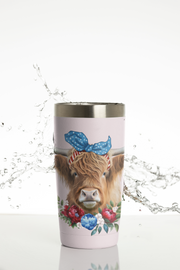 Highland Cow Png | 4Th Of July Png | Cow With Flowers Png