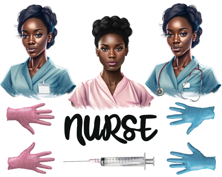 Nurse African American Girl Clipart