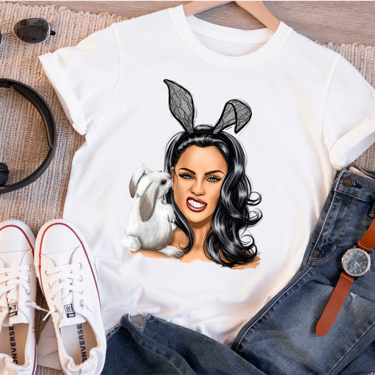 Girl With Rabbit Sublimation