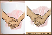 Adults Holding Hands | Png Sublimation