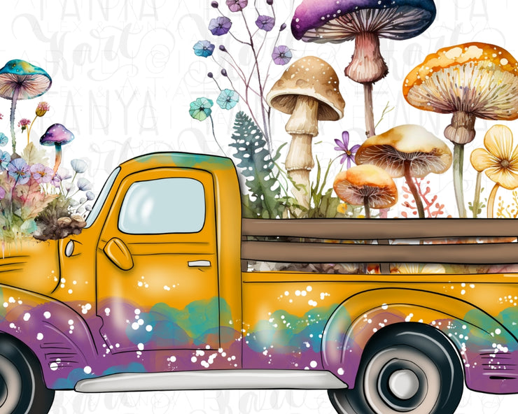 Yellow Truck Png | Designs Downloads | Mushrooms Png