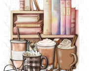 Coffee And Books Png | Vintage Design| Digital Download