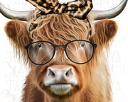 Cow With Glasses Png Farm Sublimation