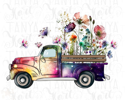 Wildflower Truck | Sublimation Download | Digital File