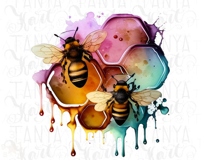 Watercolor Bee | Sublimation File | Bee Digital Download