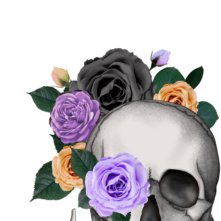 Scull With Flowers, Sublimation Graphics