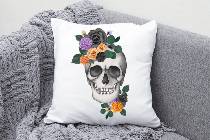 Halloween Sculls | Scull With Flowers | Sublimation Graphics