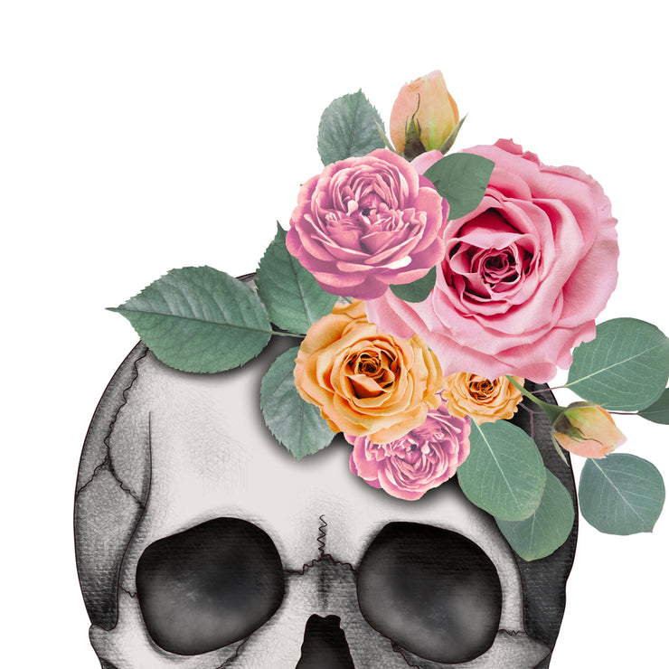 Scull Pink Flowers | Sublimation Graphics