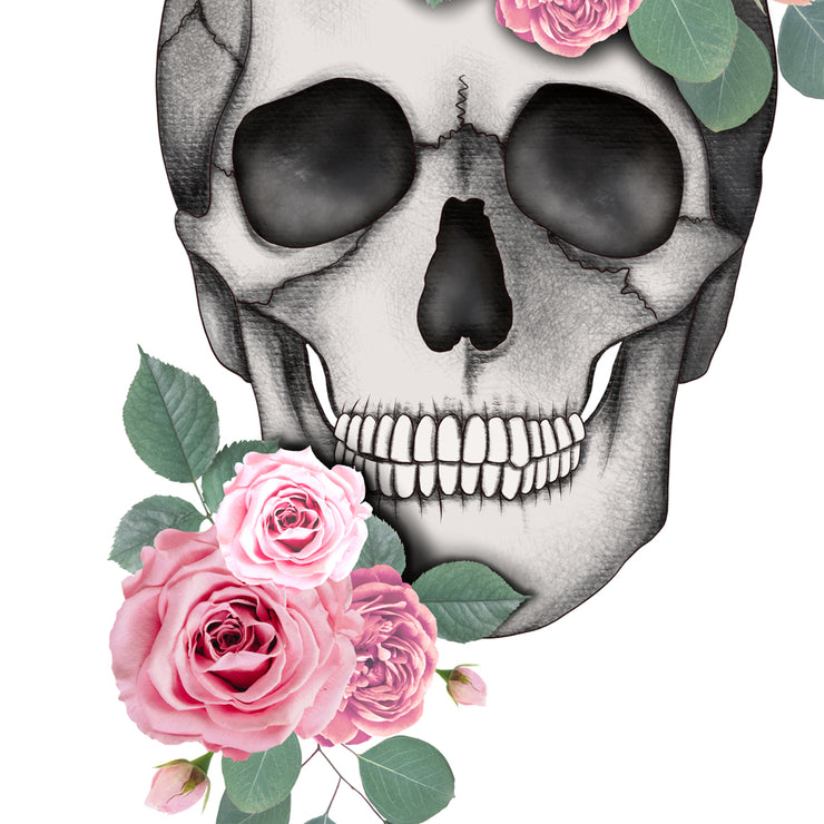 Scull Pink Flowers | Sublimation Graphics