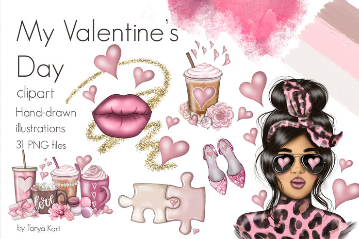 My Valentines Day Hand Drawn Clipart