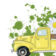 Yellow Truck With Flowers | PNG Sublimation