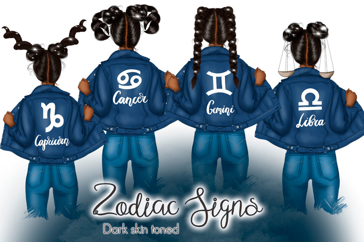 Zodiac Signs Dark Skin Toned